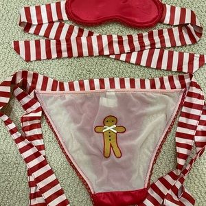 Sista Shei Christmas Gingerbread Panty & Blind Fold